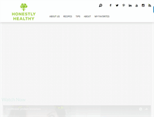 Tablet Screenshot of honestlyhealthyfood.com